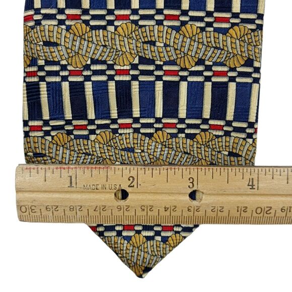 Evan Picone Gold & Navy Tie Necktie Silk Men's 4 X 57 - Picture 2 of 4